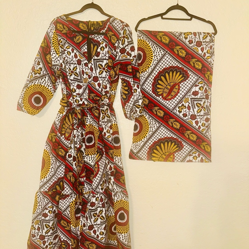 D’IYANA- MATCHING MAXI DRESS and HEAD-WRAP
AFRICAN INSPIRED CLOTHING- PRE LOVED - Picture 3 of 3